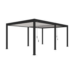 Pergola bioclimatique autoportante bicolore - 400 x 600 x H. 258 cm de marque Ombréa, référence: J8010800