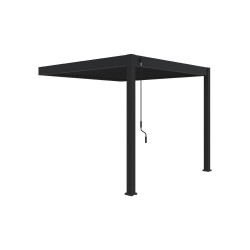 Pergola bioclimatique adossée anthracite - 300 x 300 x H. 258 cm - Ombréa