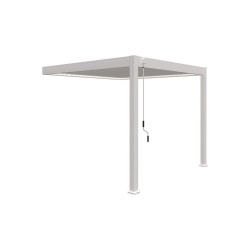 Pergola bioclimatique adossée blanc - 300 x 300 x H. 258 cm - Ombréa