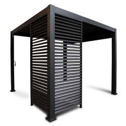 Panneau brise-vue ventelles verticales 130 cm - Anthracite - Ombréa