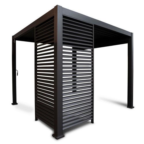 Panneau brise-vue ventelles verticales 130 cm - Anthracite - Ombréa