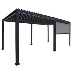 Store latéral 300 cm anthracite pour pergola bioclimatique - Ombréa