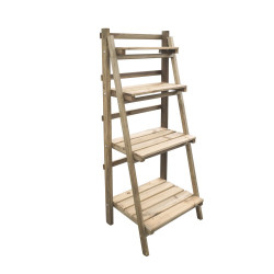 Etagère pliable GIZEH 58 x 44 x H. 140 cm - pin classe 3 FSC ® de marque Jardipolys, référence: J8015200