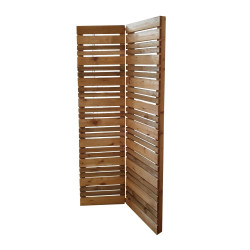 Brise-vue pliant LIGN Z 80 x 180 cm, ép.1,6cm - pin classe 3 FSC ® de marque Jardipolys, référence: J8016000