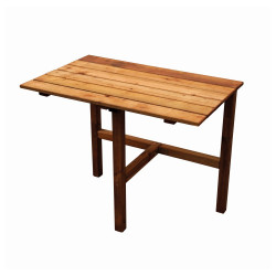 Table pliante carré 85 x 53 x 71 cm, ép.1,6cm - pin classe 3 FSC ® de marque Jardipolys, référence: J8016100