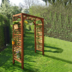 Pergola LIGN Z 160 x 60 x H 214 cm passage - pin classe 3 FSC ® - Jardipolys