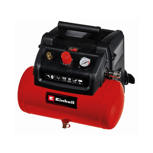 Compresseur sans huile – TC-AC 190/6/8 OF – 1200 W – 8 bar – 190 L/min – Cuve 6 L - EINHELL 