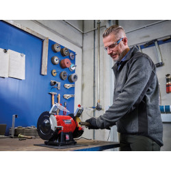 Meuleuse double d’établi – TC-BG 150 B – 350 W – Ø150 mm – 2980 tr/min – Prépolissage & brossage - EINHELL 