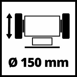 Touret à meuler TC-BG 150 B - Ø150 - Taille de grain K36 - 350 W - EINHELL 