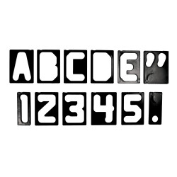Jeu de caractères horizontaux 51mm - Alphabet, 0-9, ponctuations de marque Milescraft, référence: B8022800