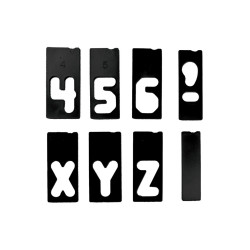 Jeu de caractères horizontaux 38mm - Alphabet, 0-9, ponctuations de marque Milescraft, référence: B8022900
