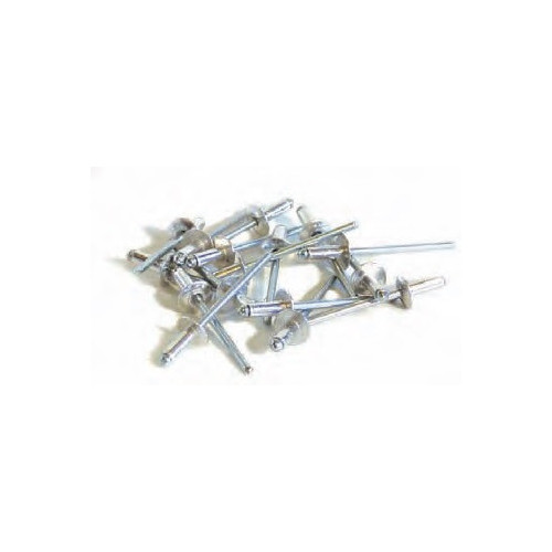250 rivets alu / acier à tête large Ø 4,8 x 12 mm - TECHMAN
