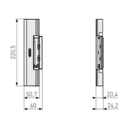 Ferme porte Blanc 40 kg max Blister - ABUS