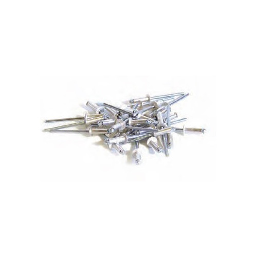500 rivets Graf (ou éclatés) alu / acier à tête plate Ø 4 x 18 mm - TECHMAN