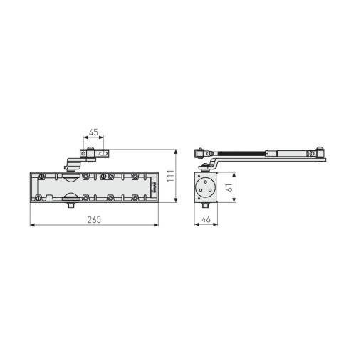 Ferme porte Alu réglable - Porte 150 kg max - ABUS