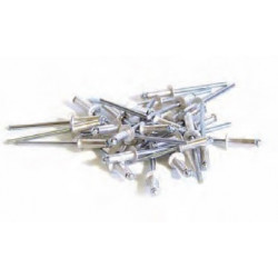 500 rivets Graf (ou éclatés) alu / acier à tête plate Ø 4 x 12 mm - TECHMAN
