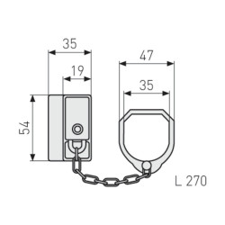 Chaine de Porte SK89 Alu pour Bequille Porte - ABUS