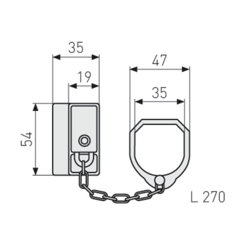 Chaine de Porte SK89 Alu pour Bequille Porte - ABUS