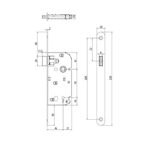 ABUS Serrure Magnetique pour Porte interieure condamnation