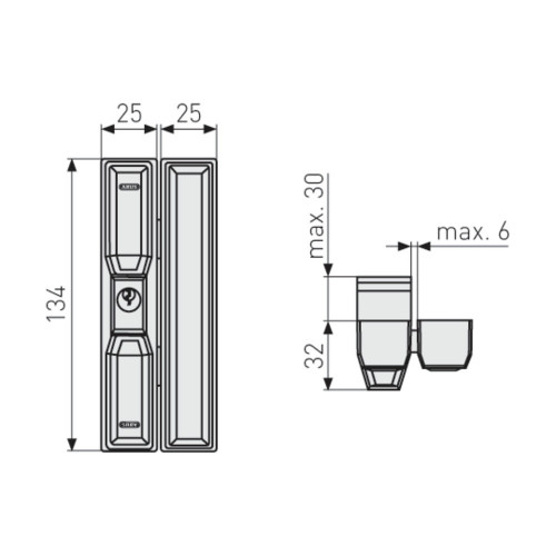 Verrou de Fenetre FTS88 Marron Varie Blister - ABUS