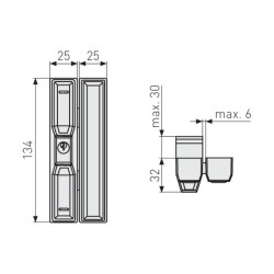 Verrou de Fenetre FTS88 Blanc Varie Blister - ABUS