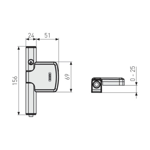 Verrou Fenetre FTS206 Marron Varie - ABUS