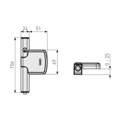 Verrou Fenetre FTS206 Argent Varie Blister - ABUS