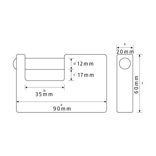 Cadenas Monobloc 82-90mm - ABUS