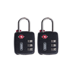 2 Cadenas Combinaison 146-30mm TSA Noir Blister de marque ABUS, référence: B8044100