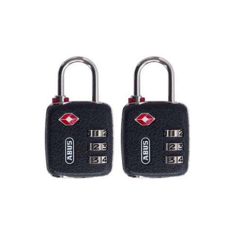 2 Cadenas Combinaison 146-30mm TSA Noir Blister - ABUS