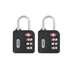 2 Cadenas Combinaison 147-30 mm TSA Noir Blister de marque ABUS, référence: B8044300