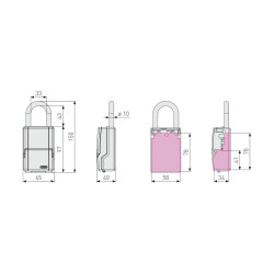 Mini Coffre a Combinaison avec Anse Blister - ABUS