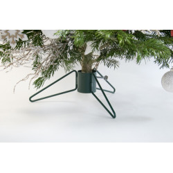 Pied de sapin 3 pieds fer rond vert sapin tube 7 cm - Louis Moulin