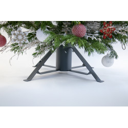 Pied de sapin 4 pieds fer plat anthracite tube 11 cm - Louis Moulin