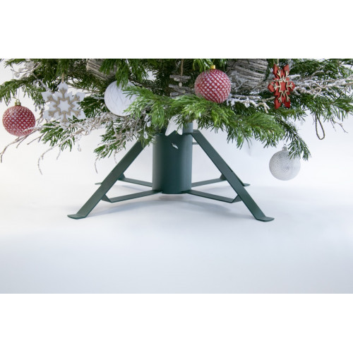 Pied de sapin 4 pieds fer plat vert sapin tube 11 cm - Louis Moulin