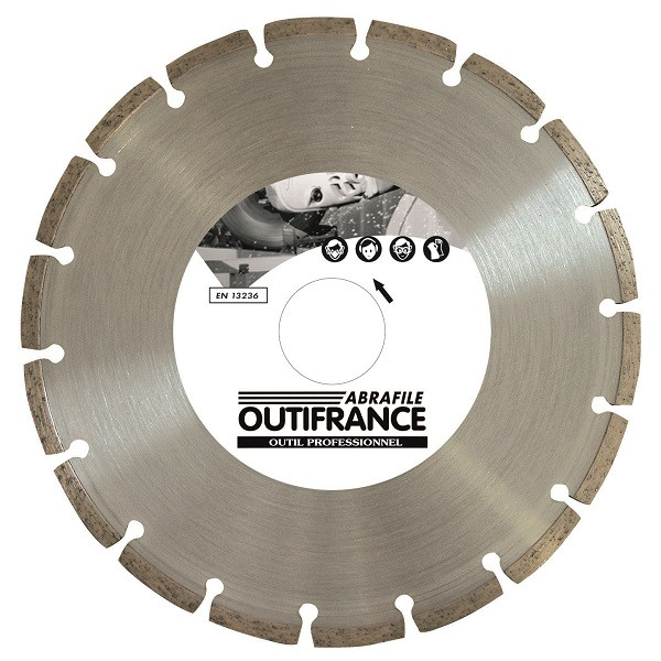 Disque diamant béton pierre 230 mm Lot de 2 Outifrance - vue 2