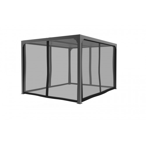 Kit rideau moustiquaire pour pergola PER 3630 BI - Protection : 10,80 m² - HABRITA