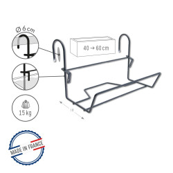 Support jardinière fil classique - 35x18 cm blanc - Louis Moulin