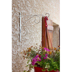 Potence fil Classique volute - 32x30 cm - blanc - Louis Moulin