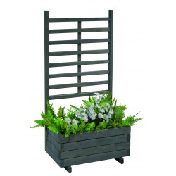 Jardinière avec treillis "Gmunden" - l 136 cm x h 136 cm Gris vintage de marque GASPO , référence: J4251300