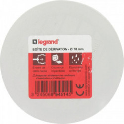 Boîte de dérivation Plexo ronde IP55 D70 PRF45 GRIS - LEGRAND