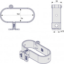 Etrier Bloque Portail 131 GateSec Blister - ABUS