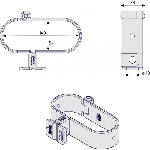 Etrier Bloque Portail 131 GateSec Blister - ABUS