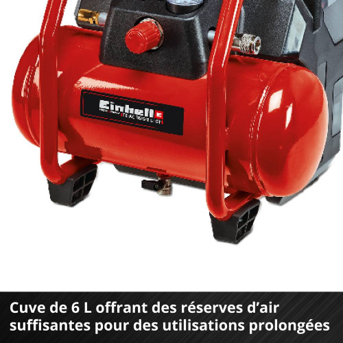 Compresseur sans fil – TE-AC 36/6/8 Li OF Set – Cuve 6 L – Power X-Change - EINHELL 