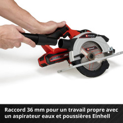 Scie circulaire portative sans fil TE-CS 18/165-1 Li-Solo – Ø 165 mm – Profondeur de coupe 54 mm – Sans batterie ni chargeur - EINHELL 