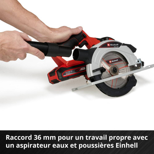 Scie circulaire portative sans fil TE-CS 18/165-1 Li-Solo – Ø 165 mm – Profondeur de coupe 54 mm – Sans batterie ni chargeur - EINHELL 