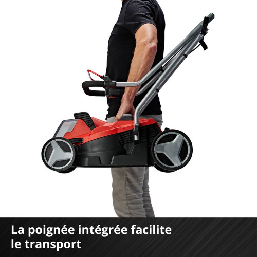 Tondeuse à gazon sans fil GE-CM 18/33 Li – 18 V – Largeur de coupe 33 cm – Batterie 4,0 Ah et chargeur inclus - EINHELL 