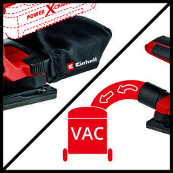 Ponceuse vibrante sans fil 18 V – Plateau 187 x 90 mm – Solo (sans batterie ni chargeur) - EINHELL 