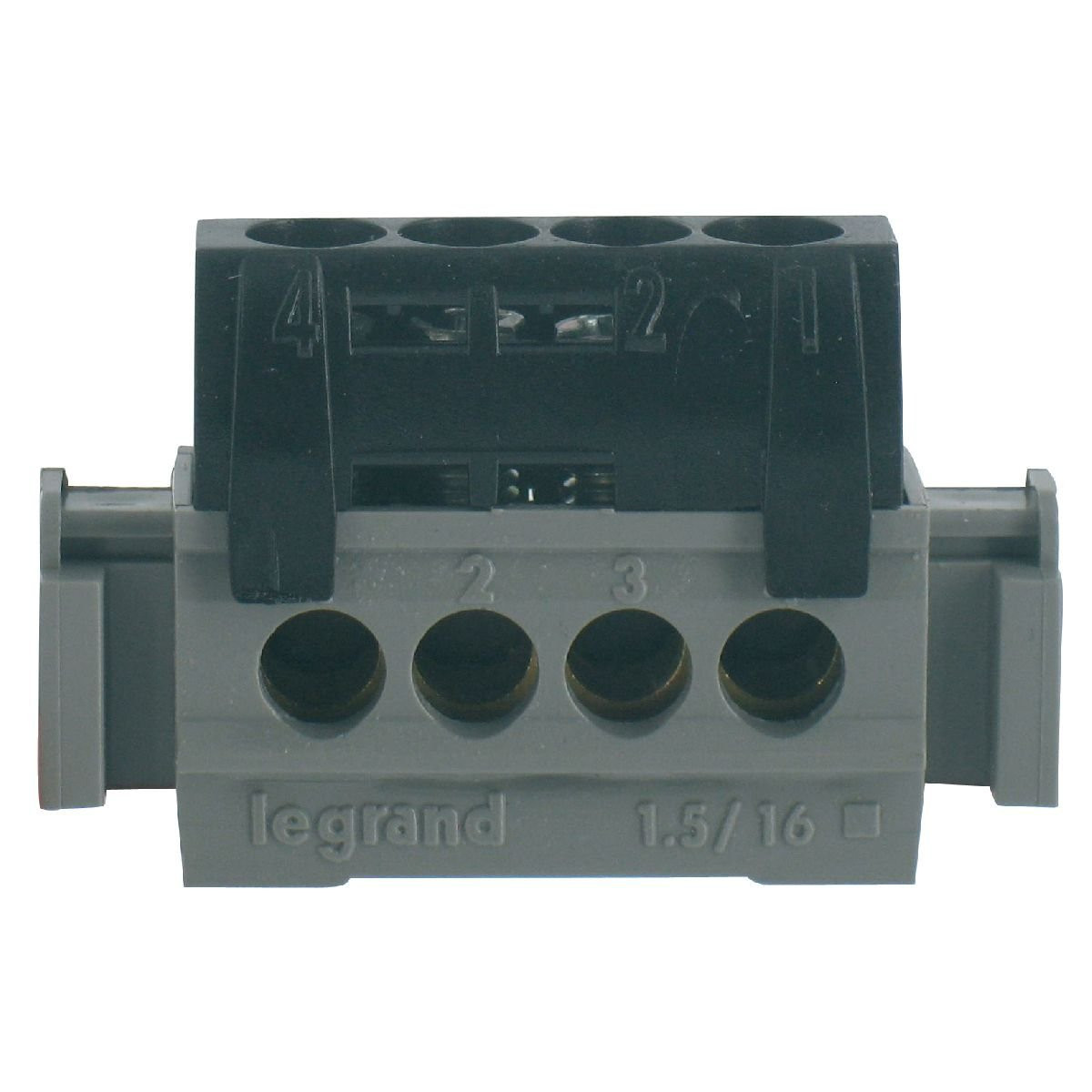 Bornier phasé noir 4 borne 16mm²