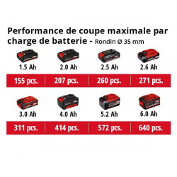 Scie universelle sans fil - TE-AP 18/26 Li-Solo - 18 V - Course 26 mm - 0-2 600 cps/min - Coupe bois 180 mm / acier 12 mm - EINHELL